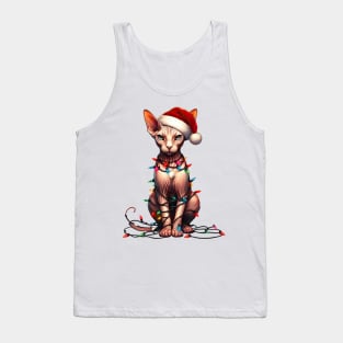 Christmas Sphynx Cat Tank Top